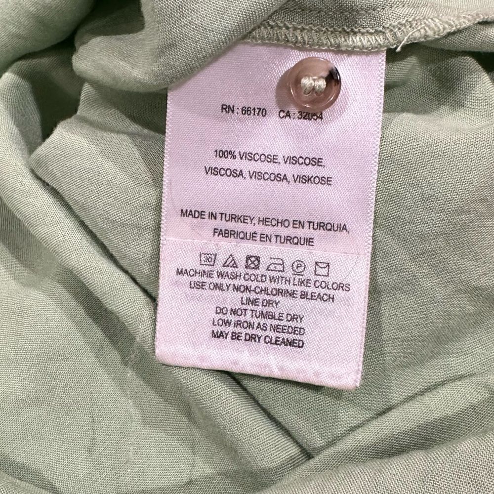 Anthropologie Maeve Green Sandbridge Button Front Top Blouse Women’s Medium - Picture 3 of 4